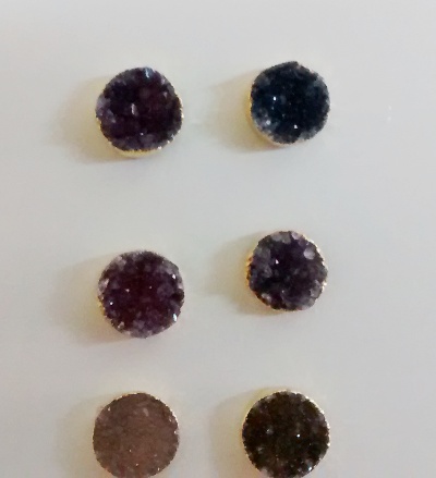 Stones from Uruguay - Round Druzy without Bale for Jewelries (10mm)