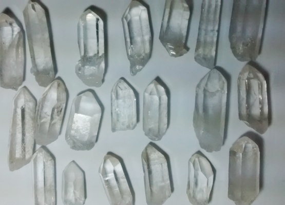 Stones from Uruguay - Lemurian Seed Natural Quartz Crystal Points for Pendants