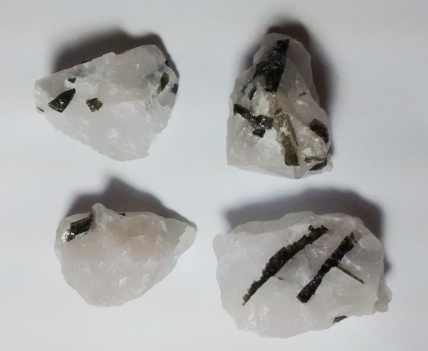 Stones from Uruguay - Dark Green Tourmaline in Matrix for Jewelries