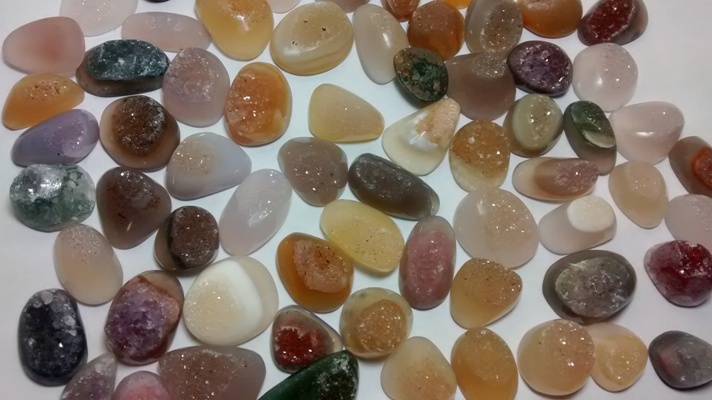 Stones from Uruguay - Polished Druzy Free Form Cabochons, Size 10-20mm
