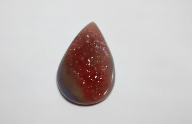 Stones from Uruguay - Polished Druzy Teardrop Cabochon  for Pendants