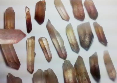 Stones from Uruguay - Quartz Crystal  Point with Lepidocrocite for Pendants
