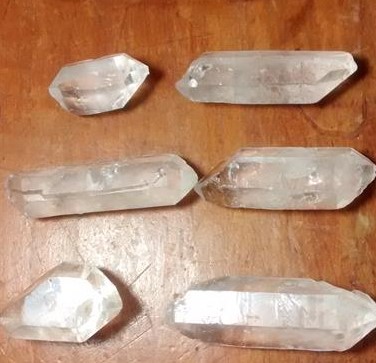 Stones from Uruguay - Uncut Quartz Crystal Bi-terminated Points for Pendants
