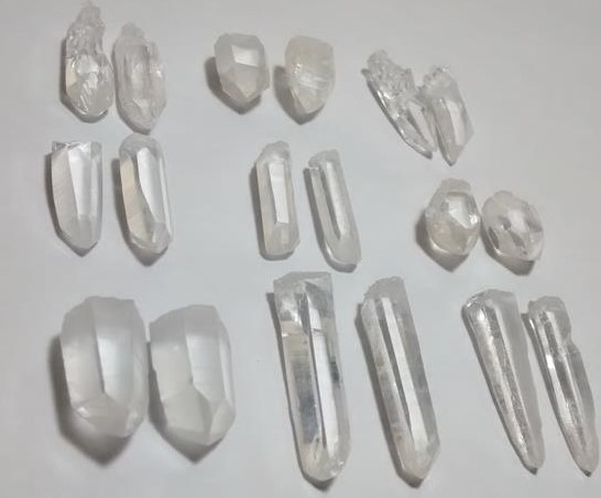 Stones from Uruguay - Laser Quartz Crystal Point Pairs for Jewelries