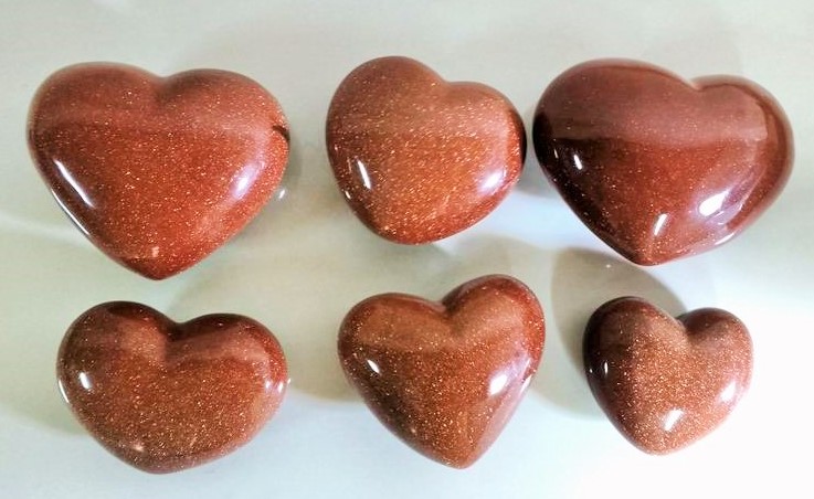 Stones from Uruguay - Red Goldstone Heart