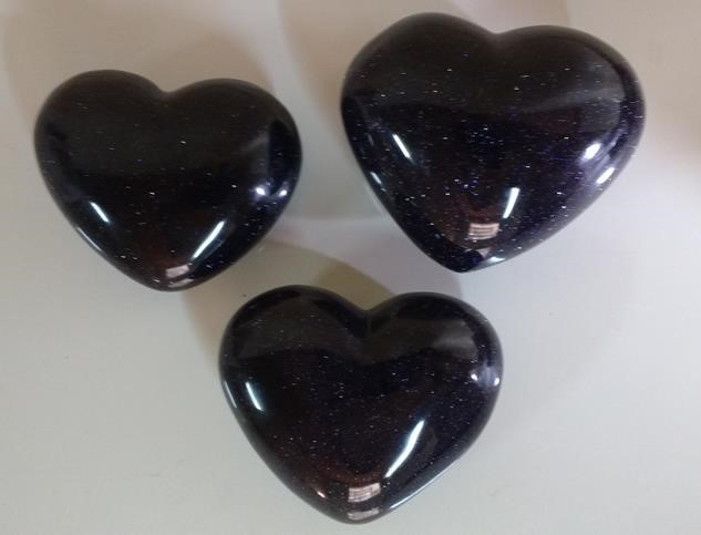 Stones from Uruguay - Blue Goldstone Heart