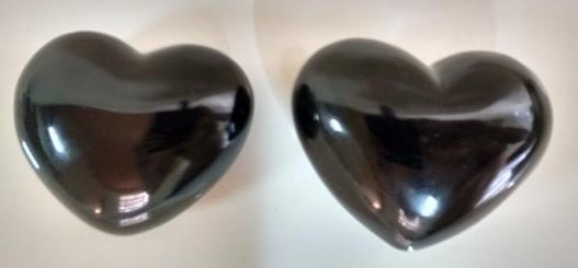 Stones from Uruguay - Black Obsidian Heart