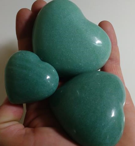 Stones from Uruguay - Green Aventurine Heart for Home & Decor