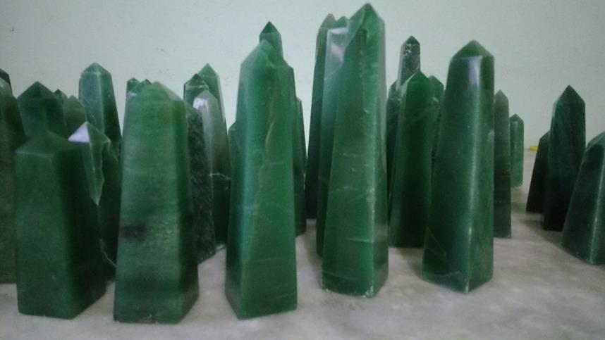 Stones from Uruguay - Green Aventurine Obeslisk  for Home & Decor