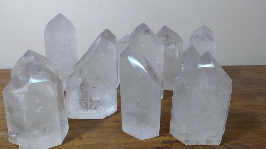 Stones from Uruguay - Rough Clear Crystal Points for Decoration