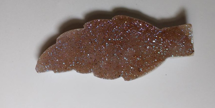 Stones from Uruguay - Matisse Titanium Agate Druzy Leaf