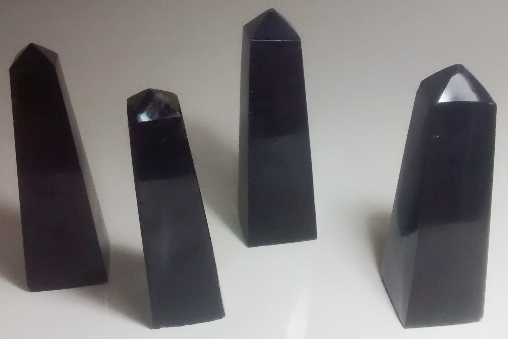 Stones from Uruguay - Black Obsidian Obelisk for Home and Decoration