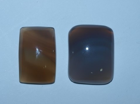 Stones from Uruguay - Grey Agate Rectangle Cabochon for Jewelry Setting