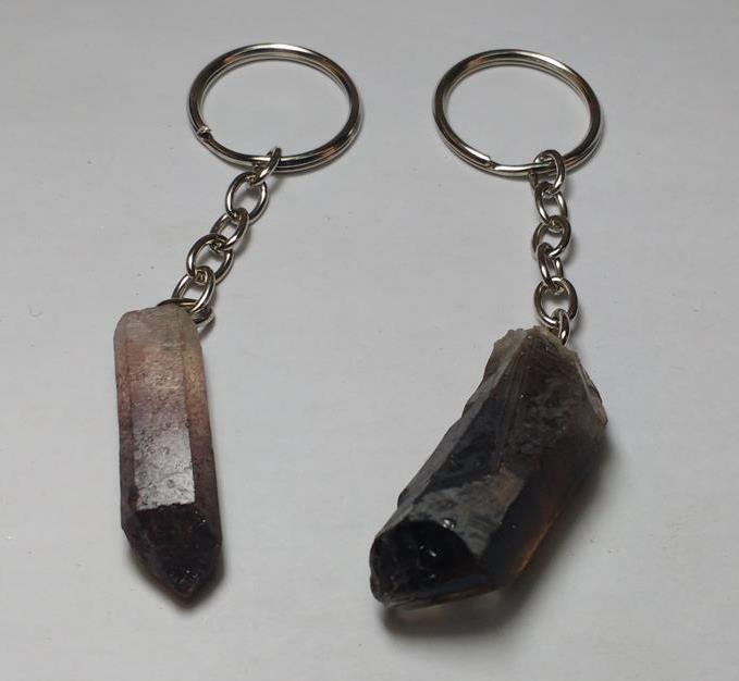 Stones from Uruguay - Red Fire Quartz Point Keychains