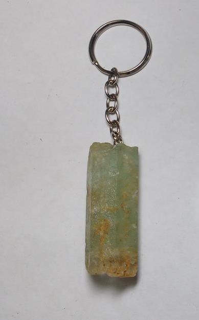Stones from Uruguay - Rough Beryllium Keychains, 21-35mm