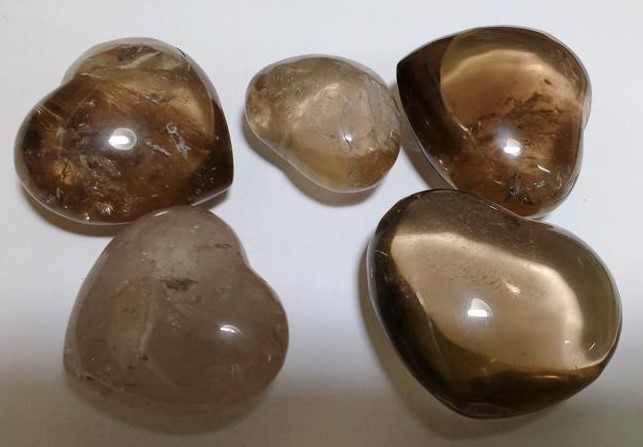 Stones from Uruguay - Smoky Quartz Crystal Heart for Decoration and Gift