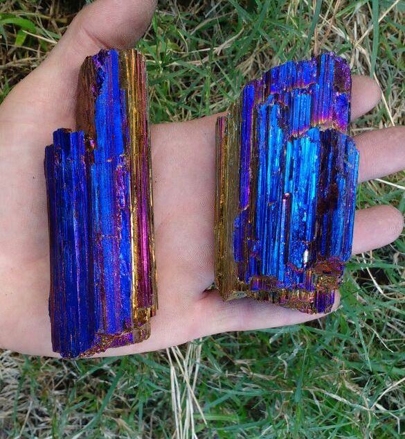 Stones from Uruguay - Cobalt Blue Titanium Aura Black Tourmaline