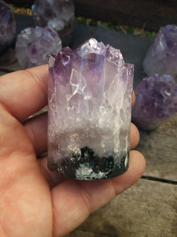 Stones from Uruguay - Amethyst Crystal Cylinder for Home & Decor