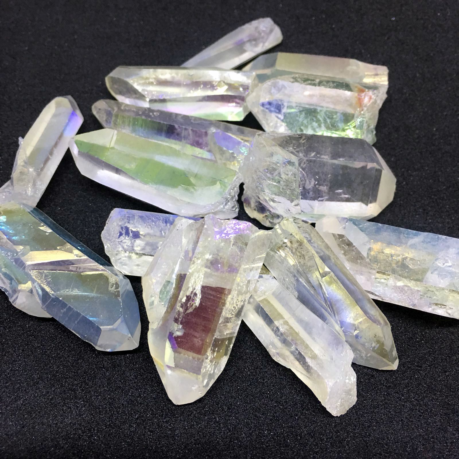 Stones from Uruguay - Angel Aura Coated Quartz Crystal Points