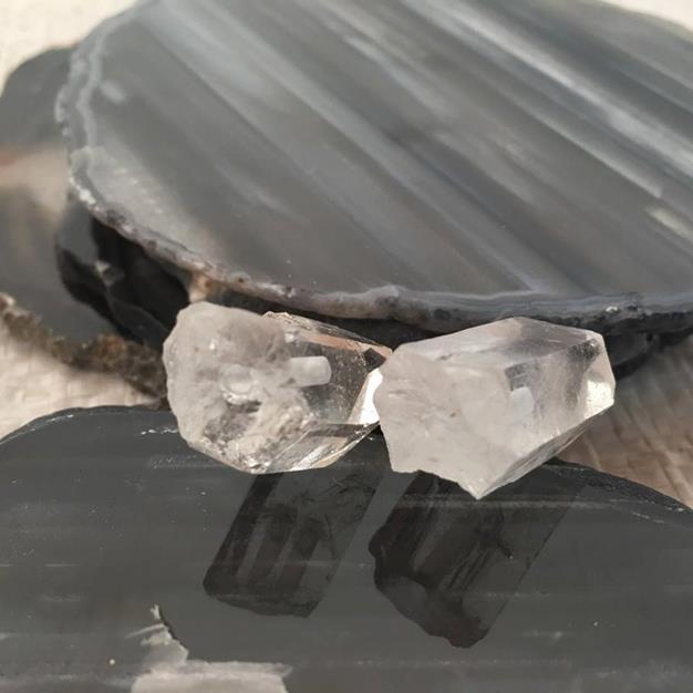 Stones from Uruguay - Drilled Clear Quartz Crystal Point 