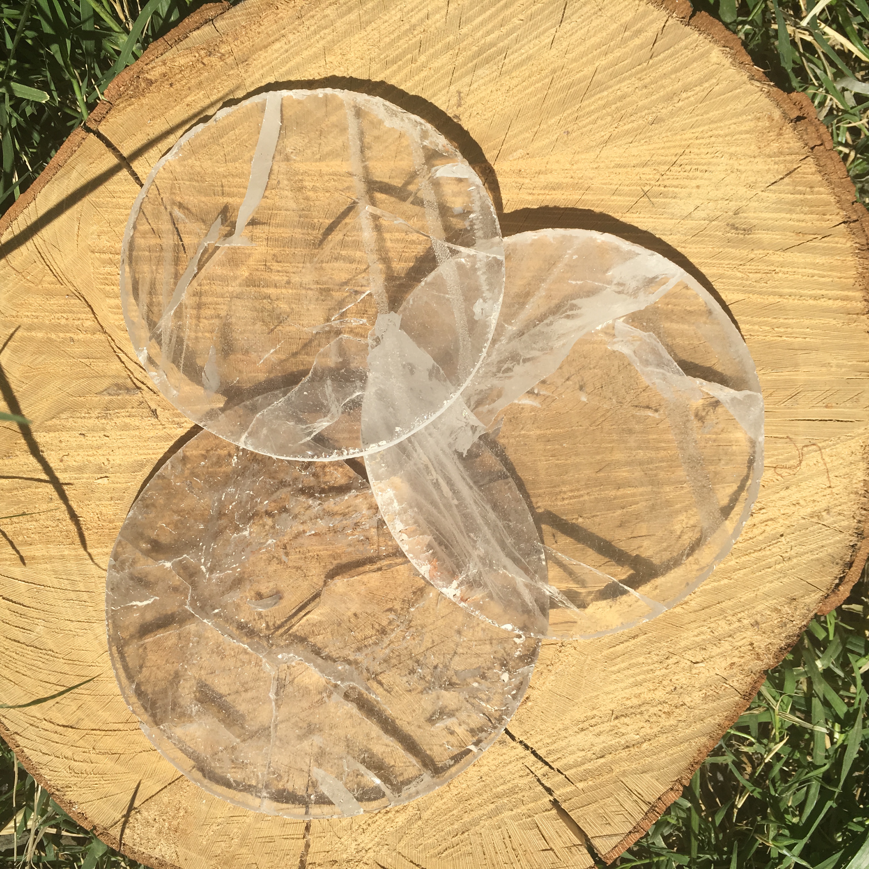 Stones from Uruguay - Clear Quartz Crystal Coasters #3