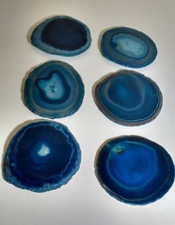 Stones from Uruguay - Teal Agate Slice Coasters, #2