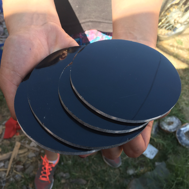 Stones from Uruguay - Black Obsidian  Coasters