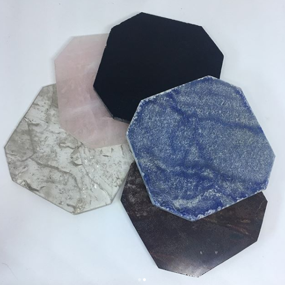 Stones from Uruguay - Hexagon Crystal Coaster,#4,10-12cm