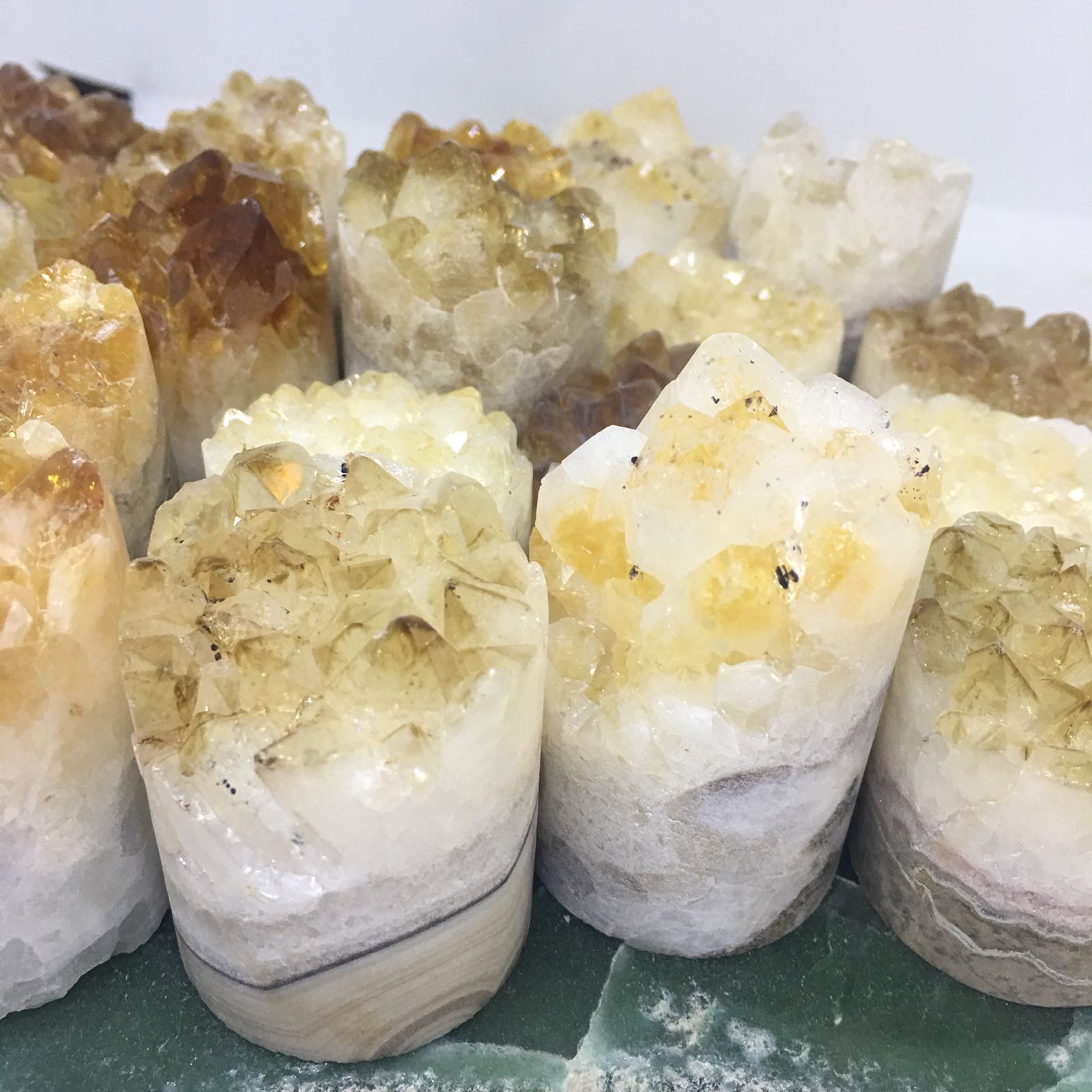 Stones from Uruguay - Rough Citrine  Cluster Cylinder