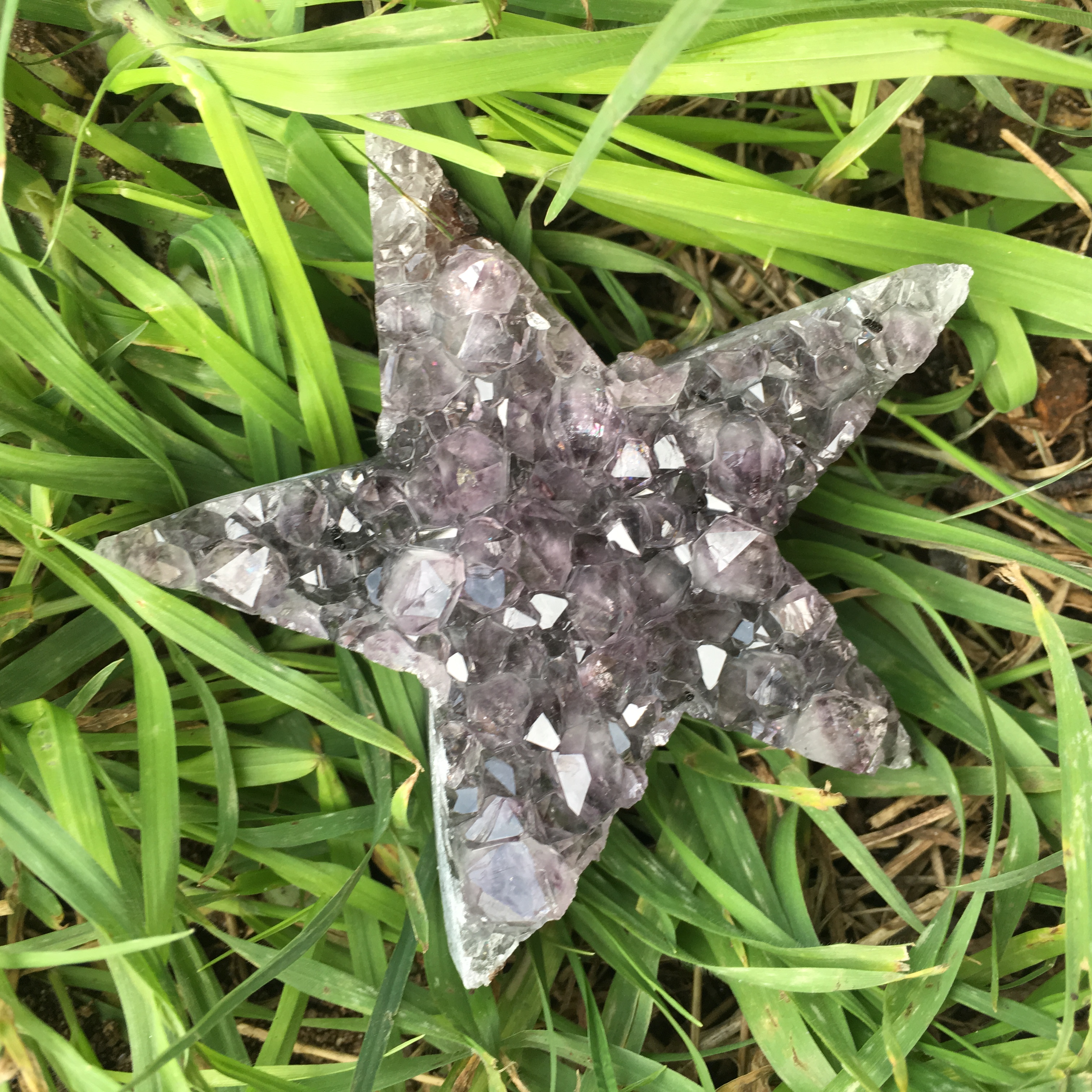 Stones from Uruguay - Unpolished Amethyst Cluster Star for  Metaphysical and Decor Home