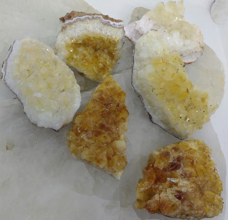 Stones from Uruguay - Rough Citrine Cluster (mixed colors)