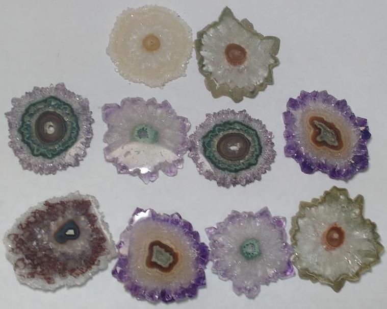 Stones from Uruguay - Natural Amethyst Stalactite Slices