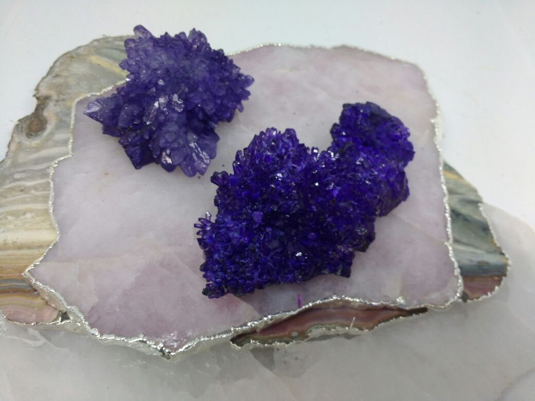 Stones from Uruguay - Blue Dyed Amethyst Zeolite