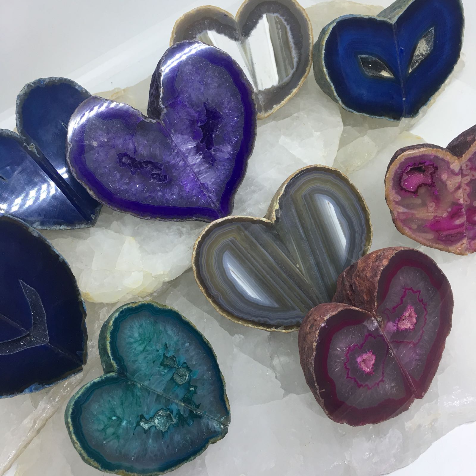 Stones from Uruguay - Agate Hearts