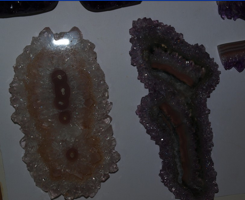 Stones from Uruguay - Amethyst stalactite slices