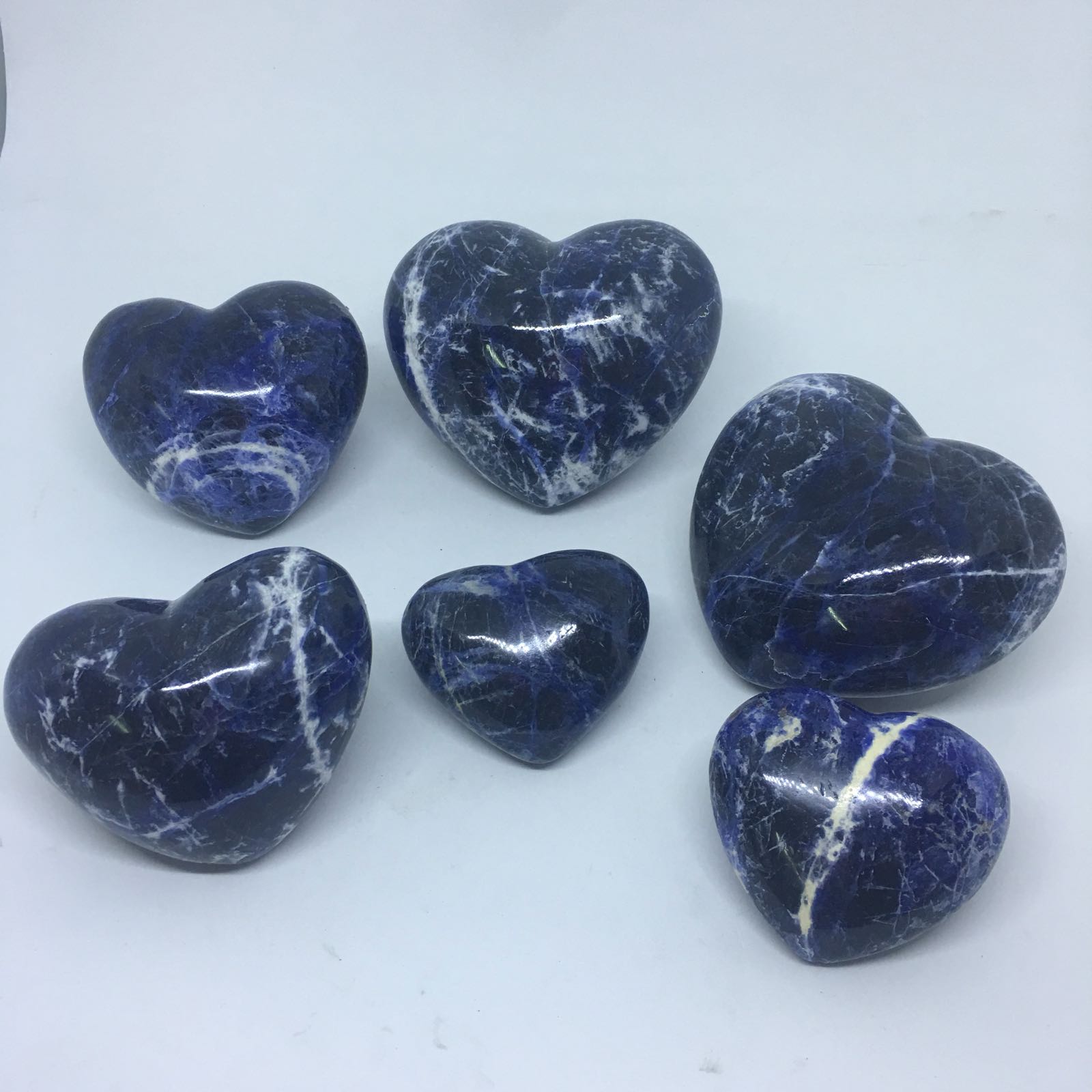 Stones from Uruguay - Sodalite Hearts for Home  & decoration