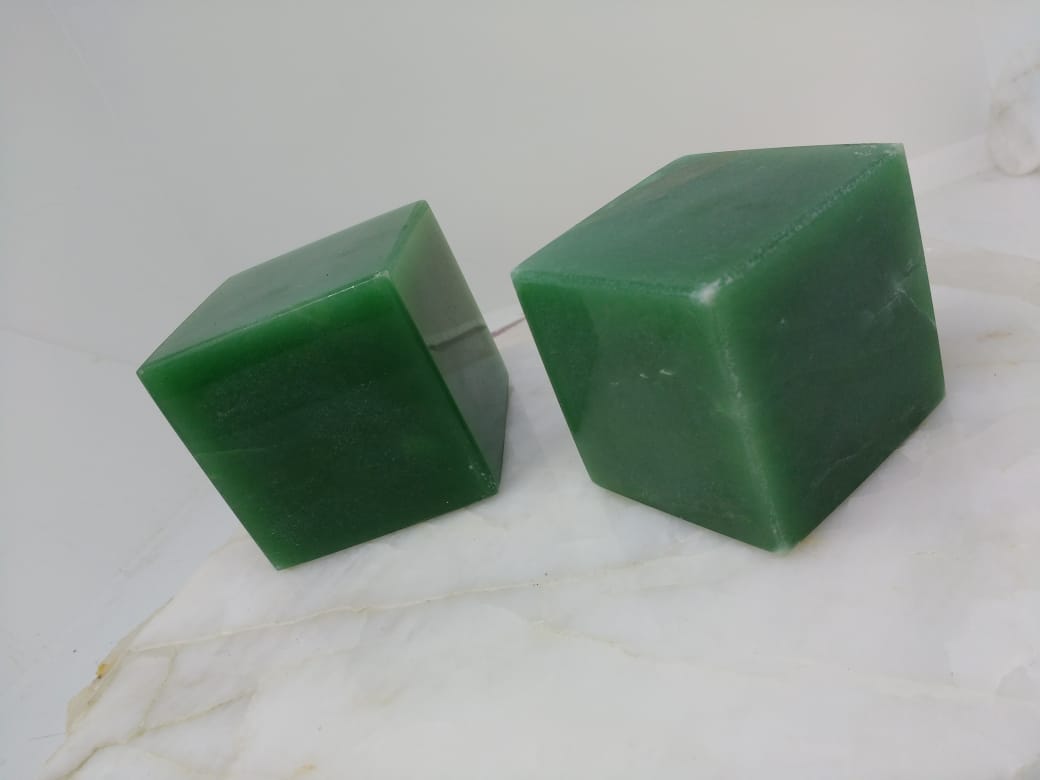 Stones from Uruguay - Green Quartz Crystal Cubes for Reiki Grids and Energy Work.