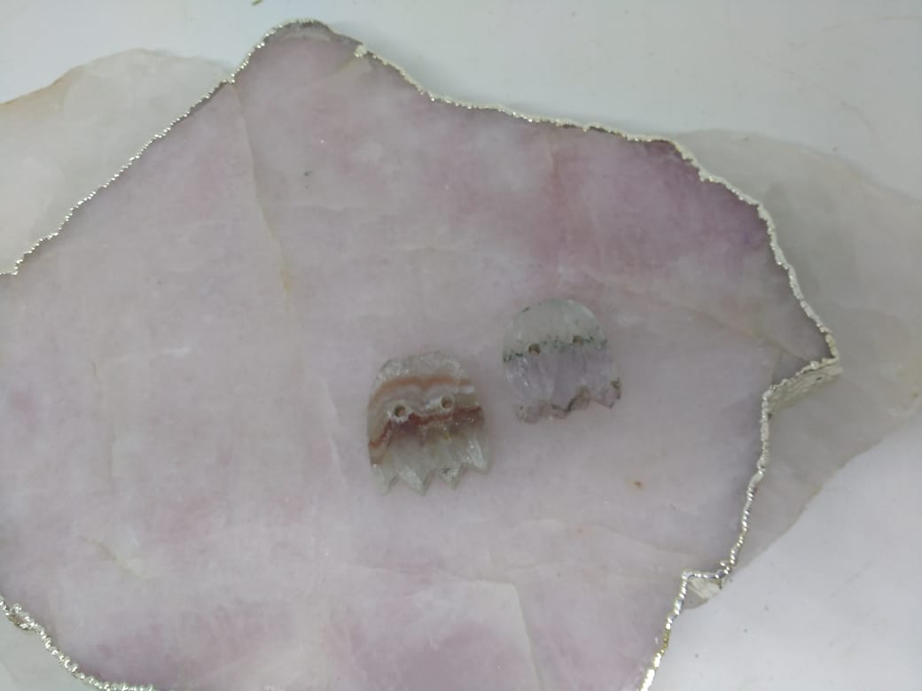 Stones from Uruguay - Amethyst Druzy Ghost Slices for Jewelry Making