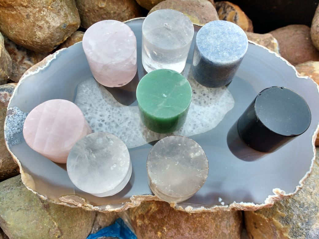 Stones from Uruguay - Gemstone Cylinders for Metaphysical, Gift, Home or Decoration