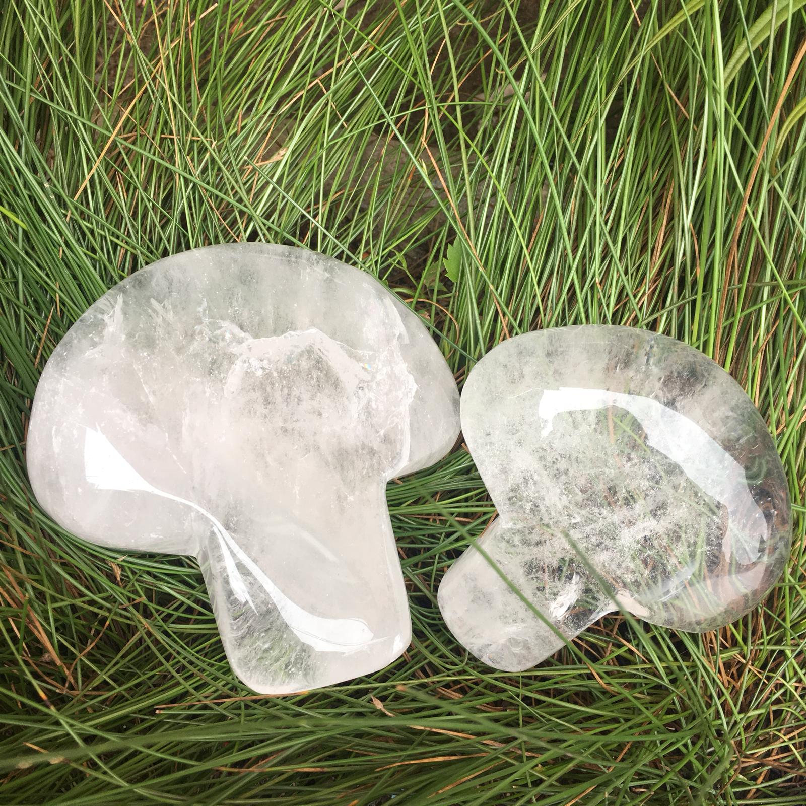 Stones from Uruguay - Clear Quartz  Mushroom Cabochon  for Spiritual Work, Reiki Grids,  Energy Work,