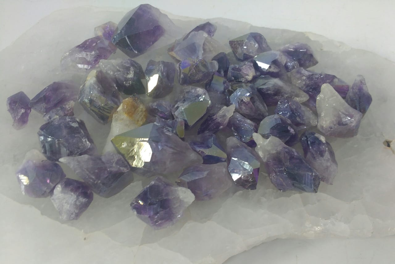 Stones from Uruguay - Angel Aura Amethyst Points  for Jewelry Making or Wire Wrapped