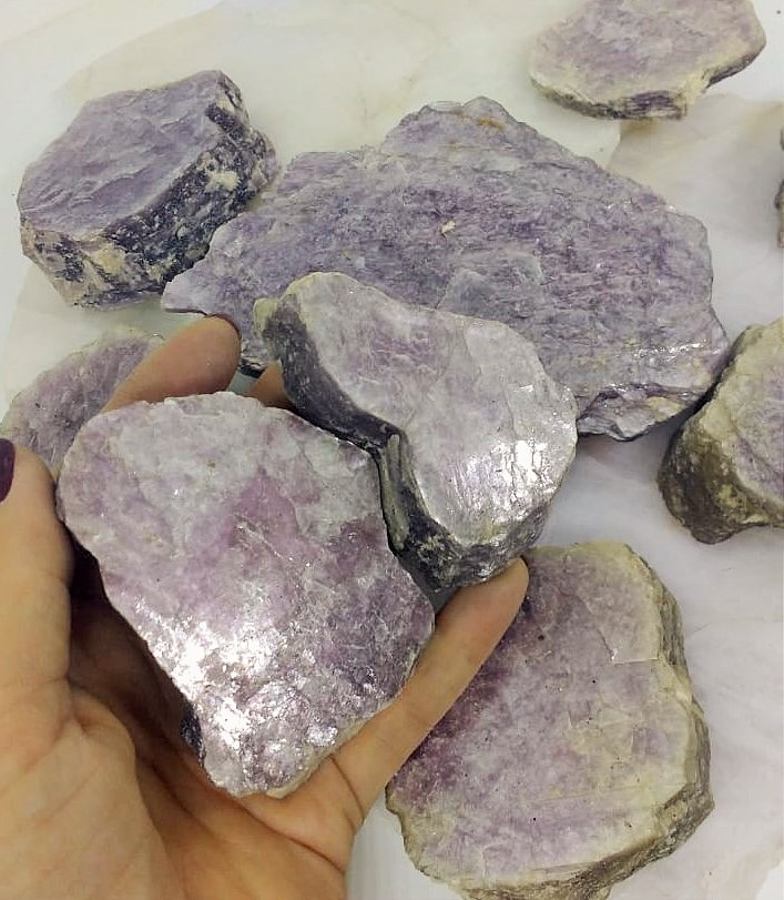 Stones from Uruguay - Natural Lepidolite Slices 