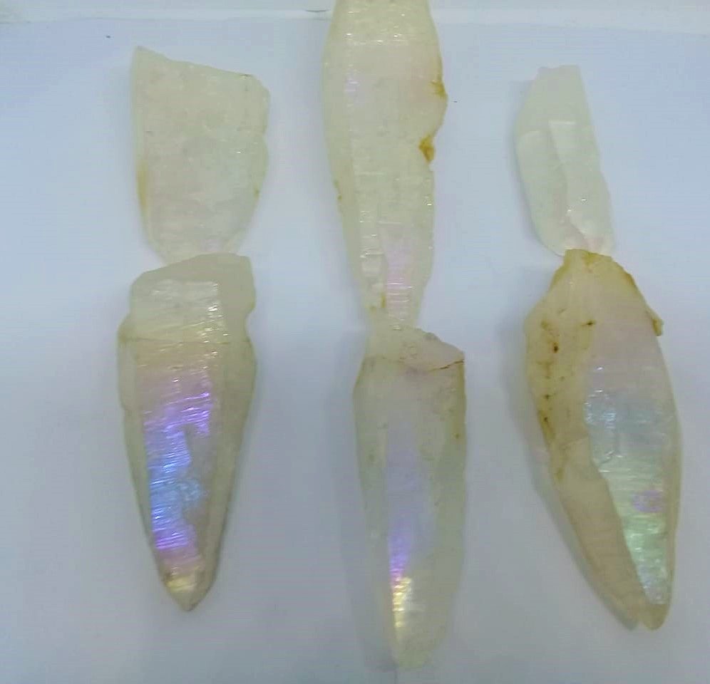 Stones from Uruguay - Angel Royal Aura Laser Quartz Point -  Titanium  Angel Aura Coated Laser Crystal Points ( 0.100 to 0.300kg)
