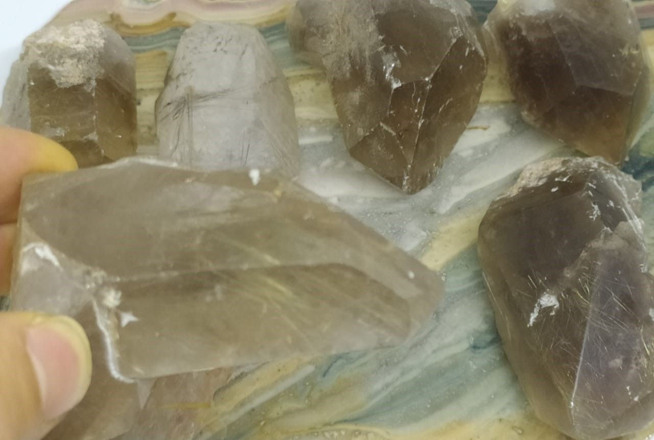 Stones from Uruguay - NATURAL RUTILATED QUARTZ POINTS