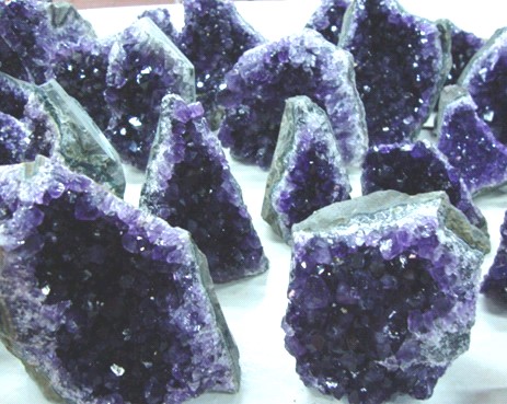 Stones from Uruguay - Uruguayan Amethyst Druzy Cut Base - Amethyst Cut Base - Uruguayan Amethyst