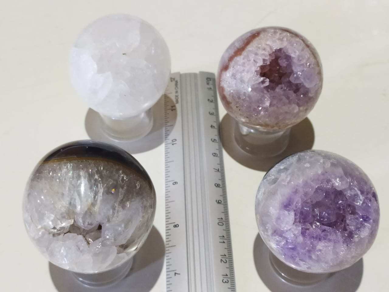 Stones from Uruguay - Mini Sphere Amethyst Crystal Ball Marble - Amethyst Mini Sphere/Marbles