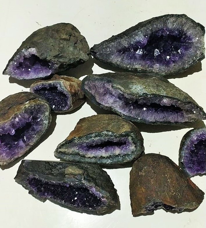 Stones from Uruguay - NATURAL AMETHYST DRUZY GEODE - DARK PURPLE AMETHYST GEODES - AMETHYST CLUSTER GEODE