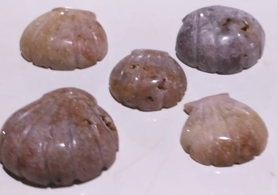 Stones from Uruguay - PINK AMETHYST SHELL - PINK AMETHYST SEASHELL CABOCHON
