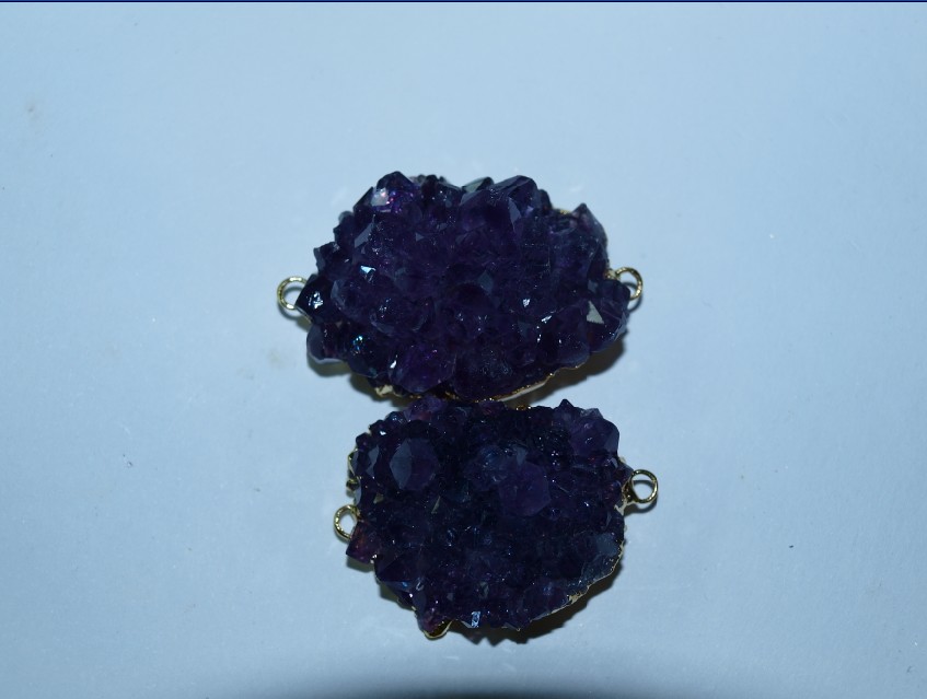 Stones from Uruguay -  Amethyst Rose Connector