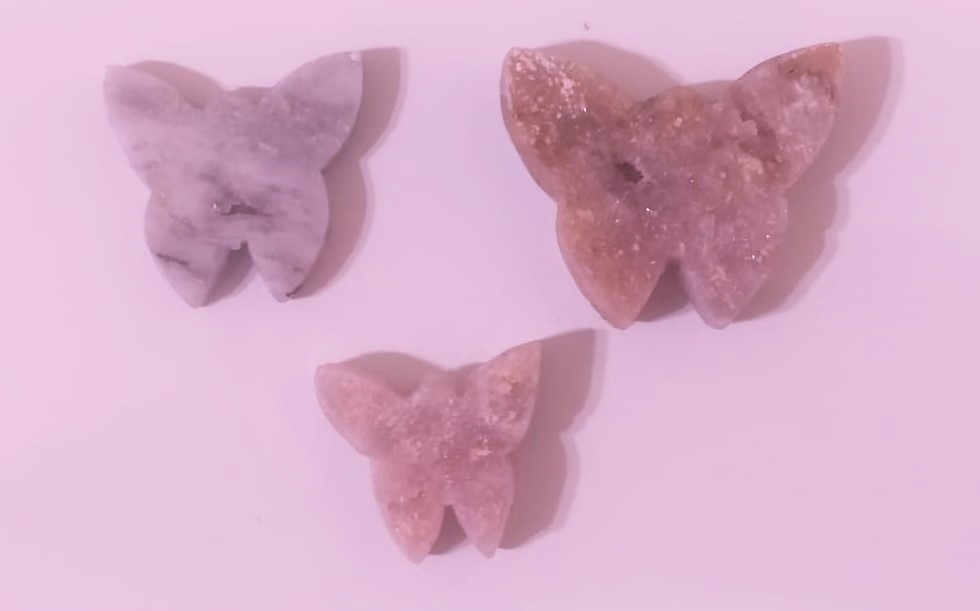 Stones from Uruguay - PINK AMETHYST BUTTERFLY I - PINK AMETHYST CRYSTAL BUTTERFLY I